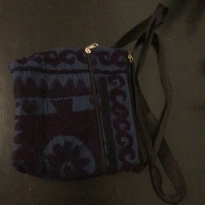Vintage handmade floral cloth shoulder/ crossbody bag from Africa